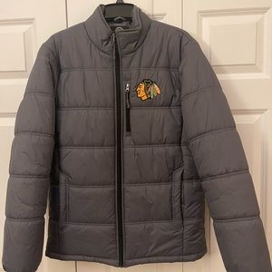 NHL Chicago Blackhawks grey Mens Medium Winter coat